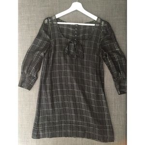 GUC JUICY COUTURE black & silver shift dress